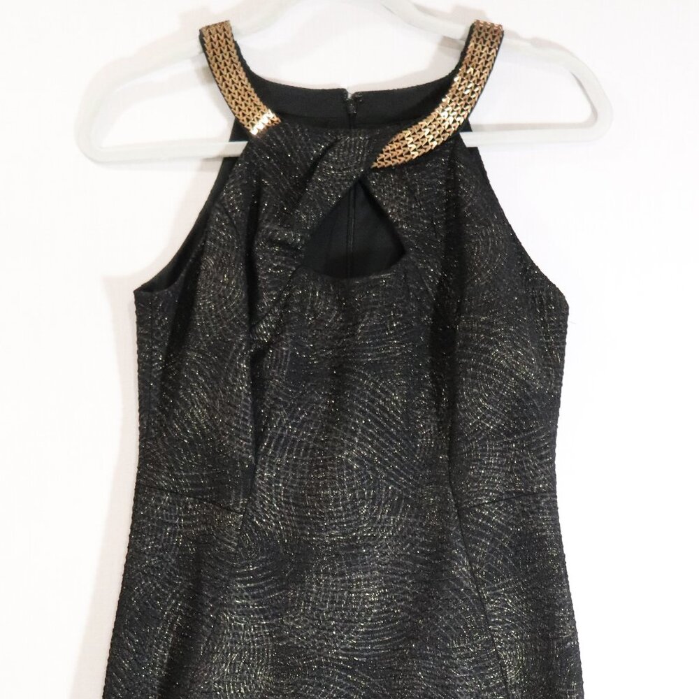 JAX Women's COCKTAIL DRESS - Size 8 - Black ,Gold